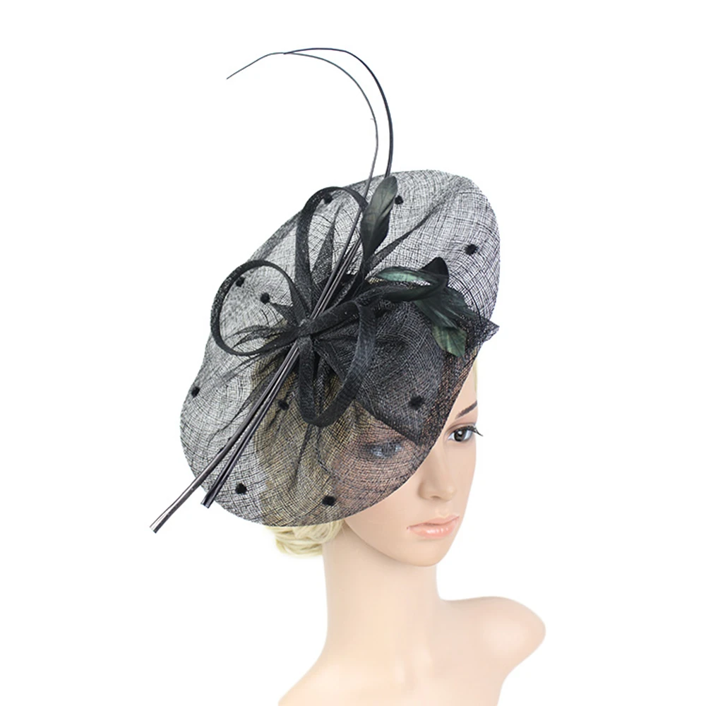 Kentucky Derby Feather Fascinator para Mulheres, Headdress Chique, Headband, Headpiece Oversized, Festa, Fotografia, Acessórios para Cabelo para Senhoras