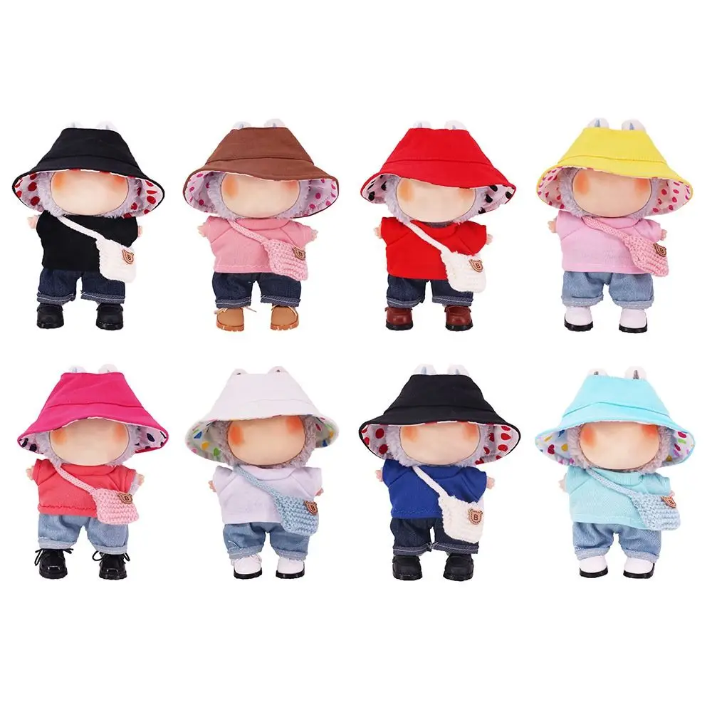 

Fashion For 17CM Labubu Doll Hat Handmade Replacement For Labubu Hat 10CM Cotton Doll DIY Casual Wear Cotton Doll