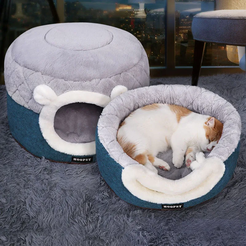 Cozy Pet Tent Cave Bed Cats Washable Removable Large Kennel Dog House Indoor Fluffy Cute Niche Pour Chien House Accessories