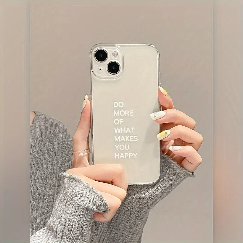 

English sentence phone case for iPhone 17 16 15 14 13 12 11 Pro/ Max/Plus shock-proof rear cover anti-fingerprint