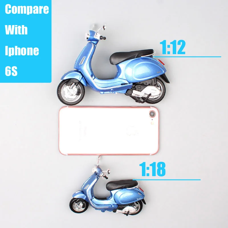 Children\'s 1/12 Maisto Pi­ag­gio vespa Primavera 150 scooter toy Motorcycle scales diecast model touring bike thumbnails vehicle