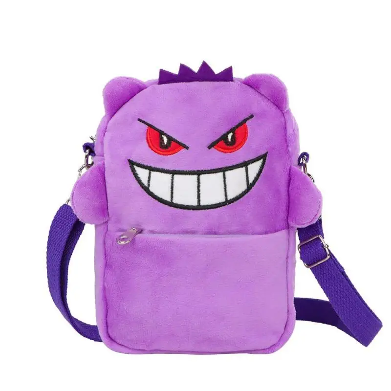 Kawaii Pokemon Lucario Snorlax Rowlet Pikachu Mobile Cartoon Anime Doll Plush Crossbody Mobile Phone Bag Wallet Children's Gift view 4