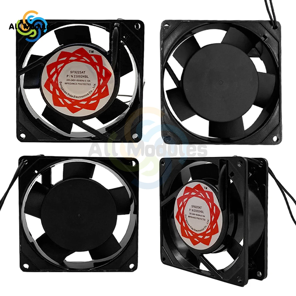 Cichy wentylator muffinowy 110V 220V AC 90mm x 90mm x 25mm wentylator chลodzฤ
cy do projektรณw wentylacji