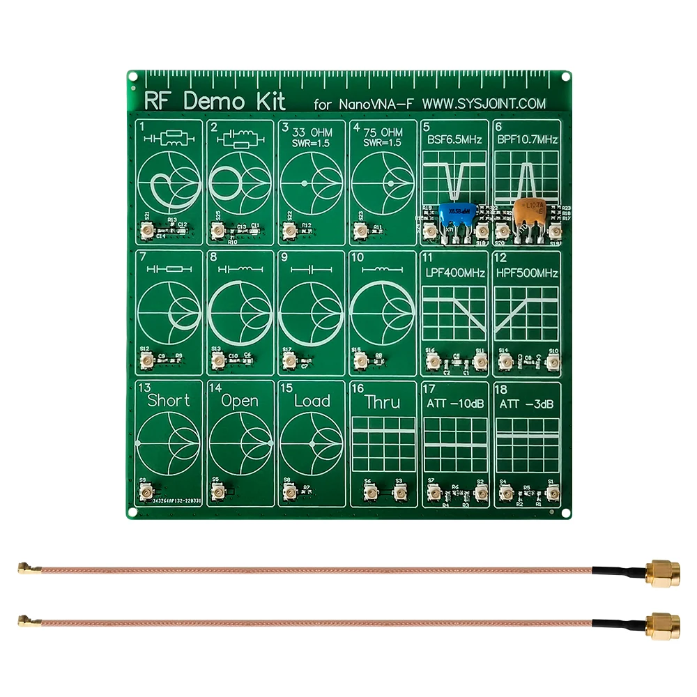 RF Demo Kit for NanoVNA VNA RF Test Board Vector Network Test Filter Attenuator Network Analyzers Electrical Instruments