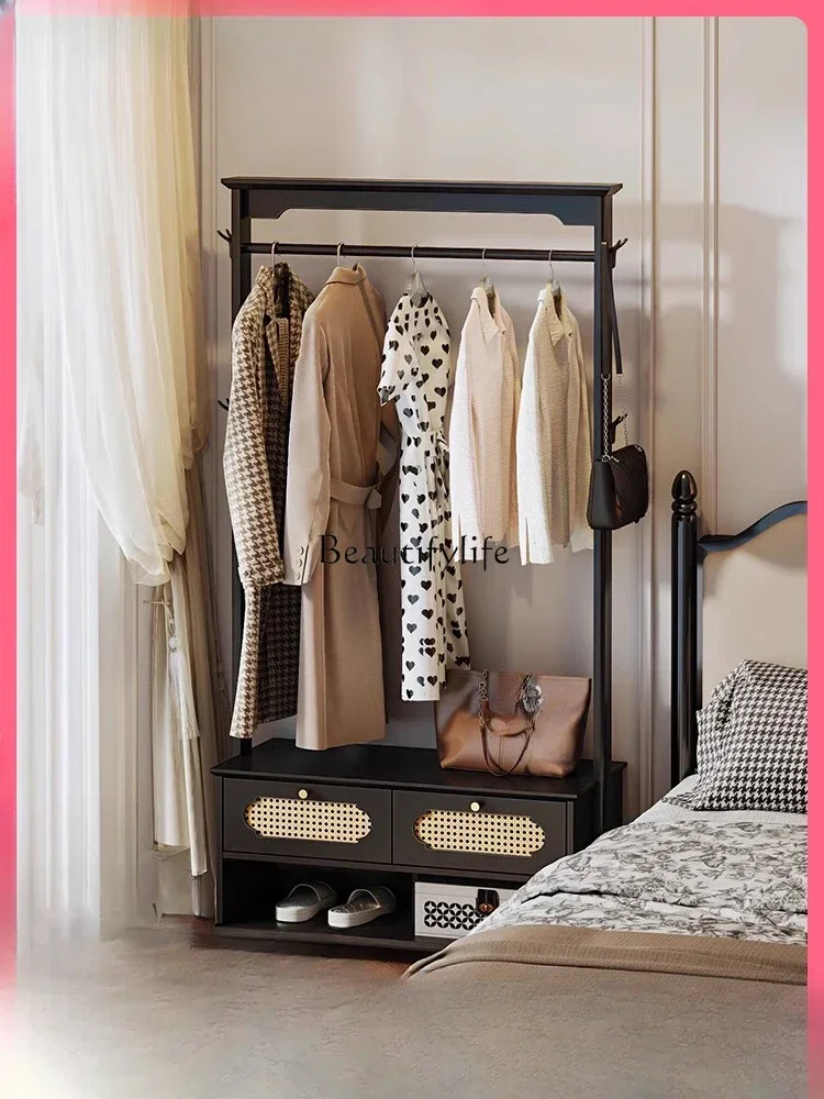 

ld25 Medieval Coat Rack Locker Integrated Bedroom Rattan Drawer Cabinet Removable Hanger