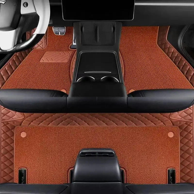 

Luxury Leather Car Floor Mats Various Types Waterproof All Weather XPE Material Business Design