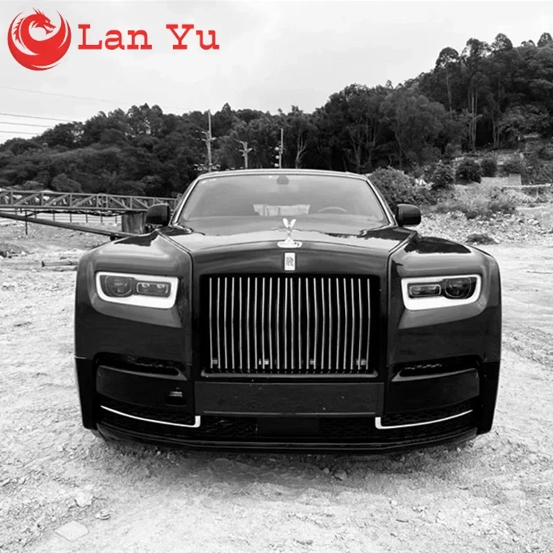 Upgrade Old To New Style Car Front Bumper Engine Hood Cover Fiberglass Body Kit For Rolls Royce Phantom 8Th Gen