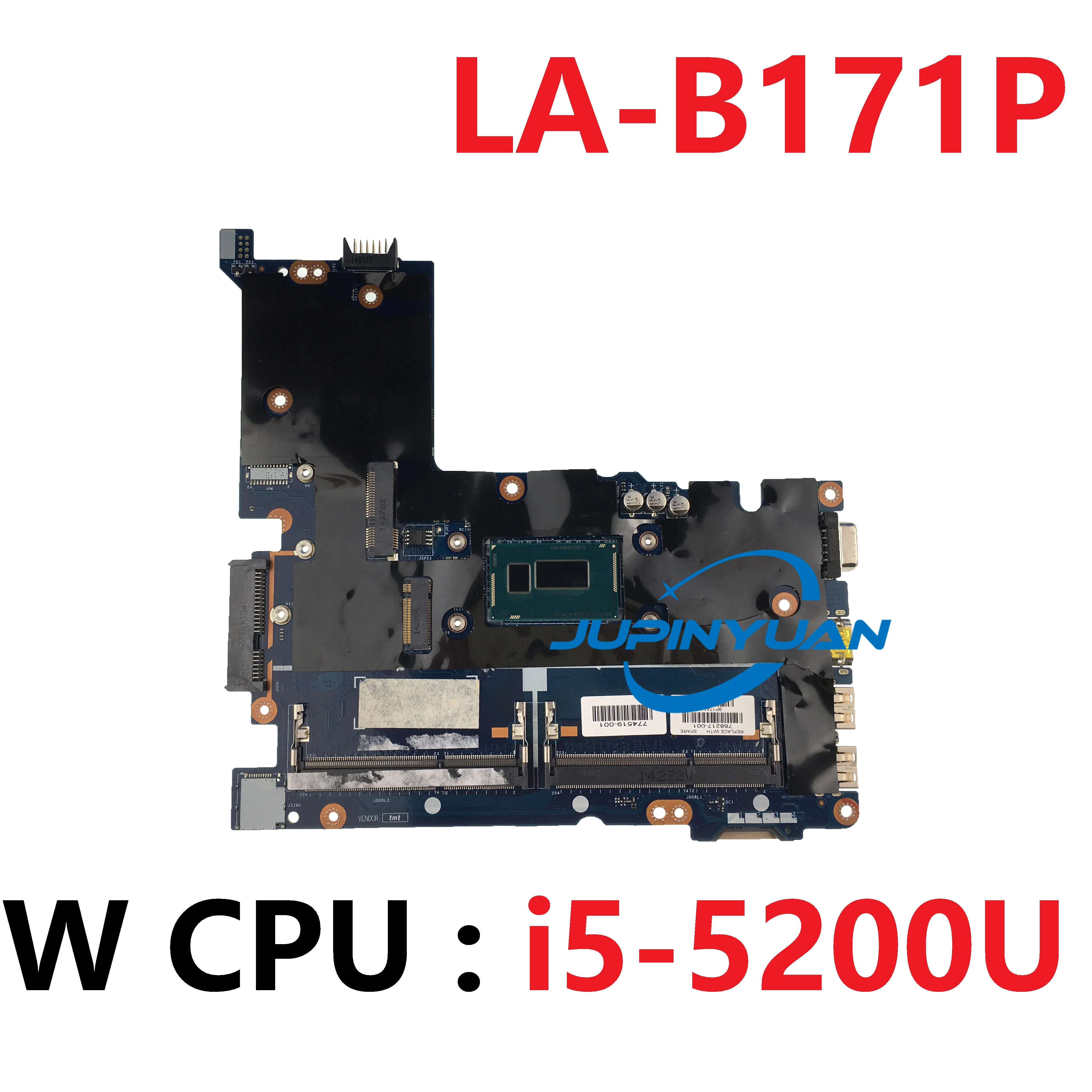 For HP Probook 430 G2 Laptop Motherboard LA-B171P 798061-001 798061-501 Mainboard With Intel Core I5-5200U CPU Notebook