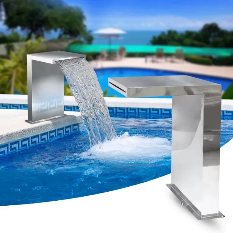 Fontana a cascata per piscina con paesaggio da giardino all'aperto di nuovo design con tenda per attrezzature per massaggi spa di alta qualità