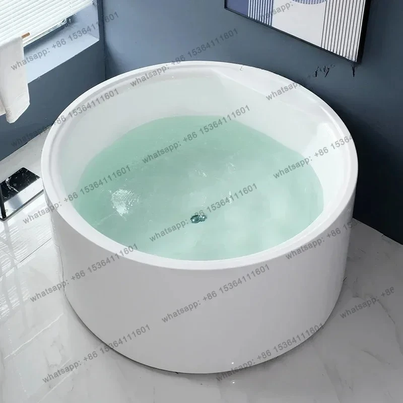 French style Round large bathtub household acrylic freestanding surf massage thermostatic hotel double bathtub