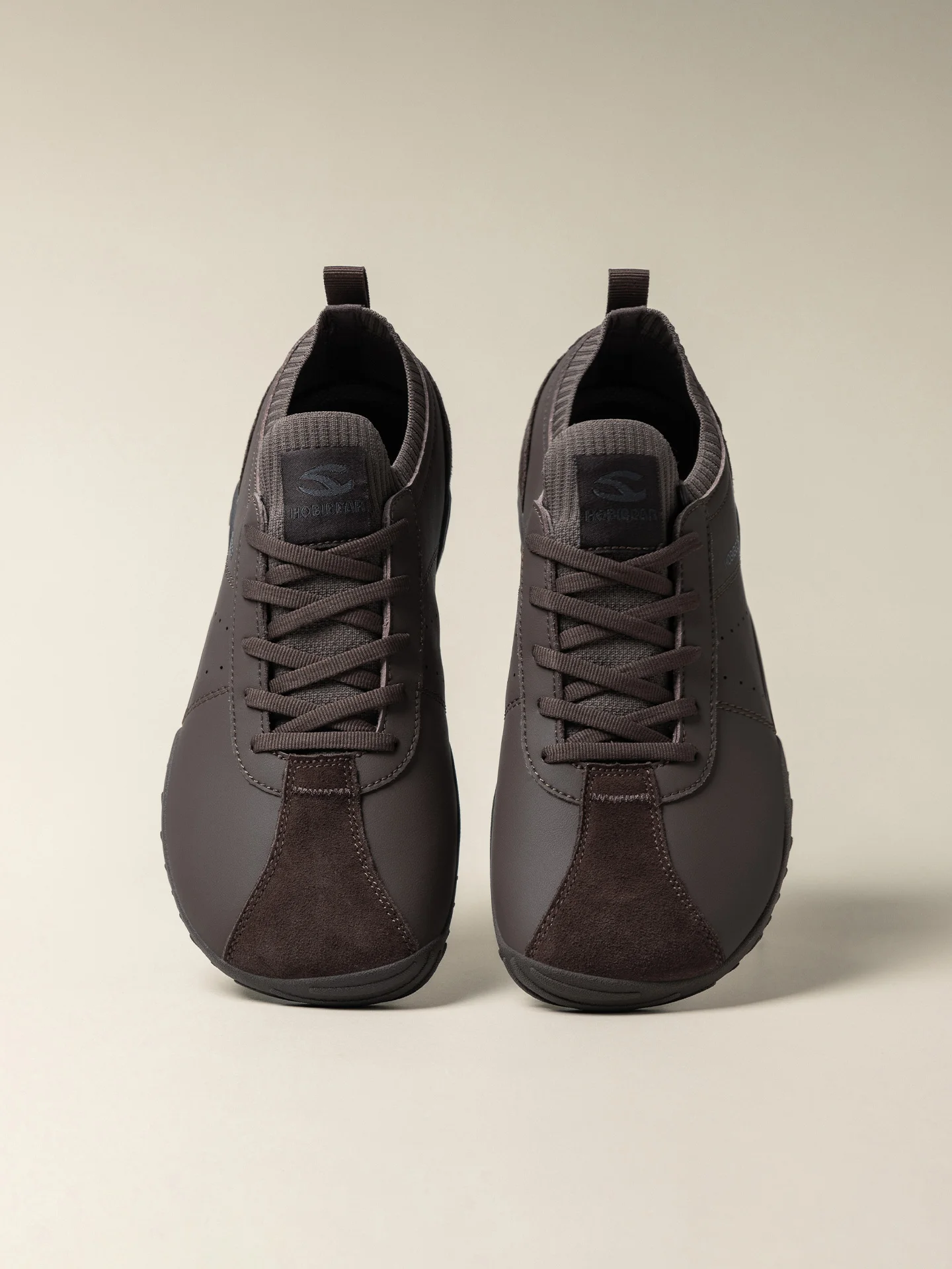 HOBIBEAR Sneaker mit breiter Zehenbox für Herren und Damen, minimalistische Wanderschuhe aus Kunstleder, leichte Schnür-Freizeitsneaker – Detail 15