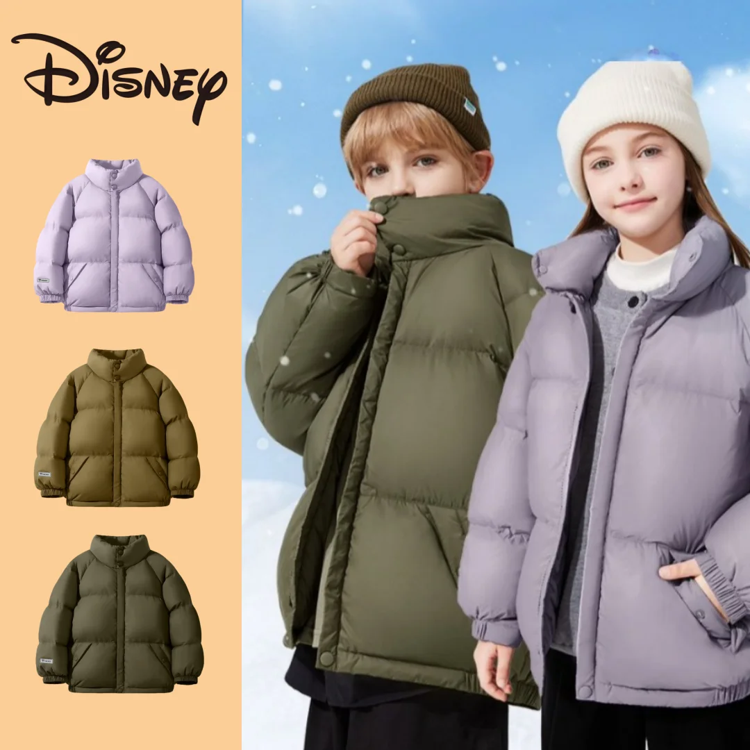 

Детский утепленный пуховик Disney, зимний ветрозащитный утолщенный пуховик, детский морозостойкий дышащий пуховик