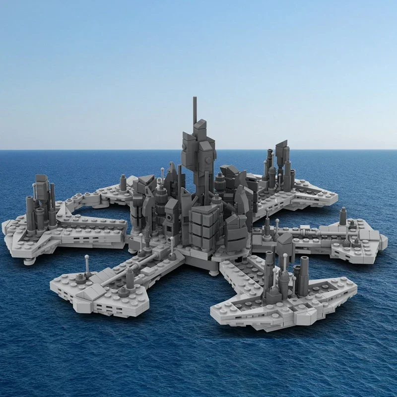 Blocs de construction Moc City of Atlantis, mini technologie, briques modulaires, modèle cadeaux, jouets de noël, ensembles de bricolage, assemblage