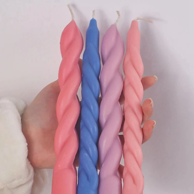 DIY lange Streifen Kirche Kerze Silikon form unregelmäßige Form Wachs Kerzenlicht Abendessen handgemachte Kerze Herstellung liefert 2 Stück