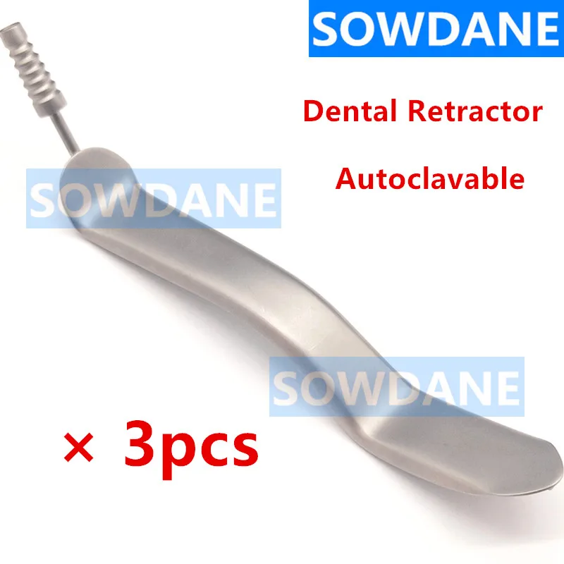 

3pcs Dental Lip Tongue Depressor Implant Cheek & Lip Retractor Mouth Opener Gag with Suction Tube Dentist Surgical Tool