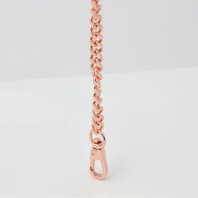 7MM Rose Gold Aluminum Metal Chains for Women Crossbody Handbag Shoulder Bags Purse Strap DIY Replacement Handle Accessories