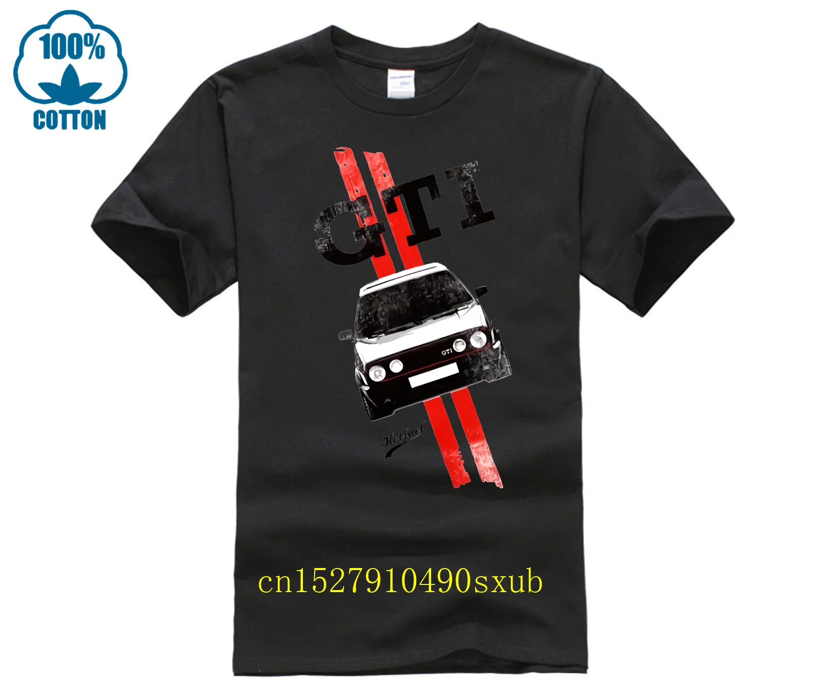 男性と女性のためのTシャツ2023,夏,綿100,ゴルフMk2 gti