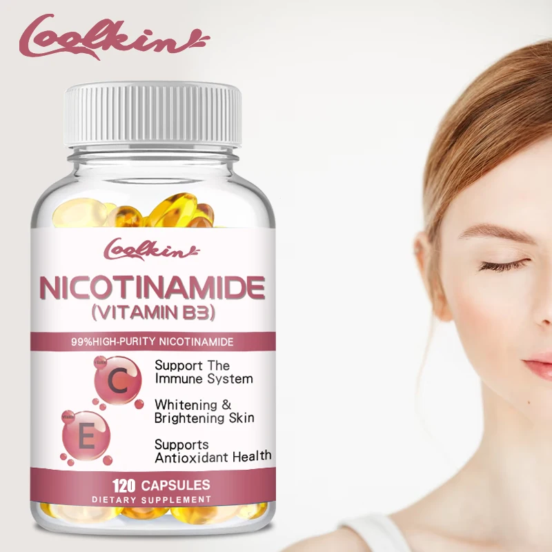 

Niacinamide Whitening Capsules - Supports Skin Cell Health, Skin Whitening, Reduce Wrinkles, Anti-aging - 120 Capsules