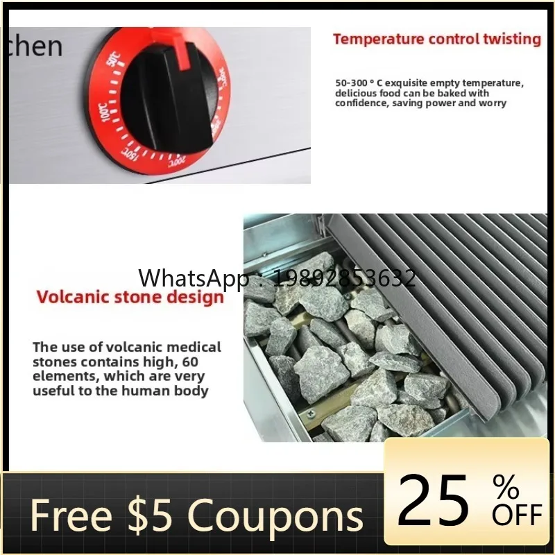 

AB газовый вулканический камень гриль-барбекю настольный электрический полосатый мясо стейк яма гриль музыкальный обеденный бар гриль машина для стейка