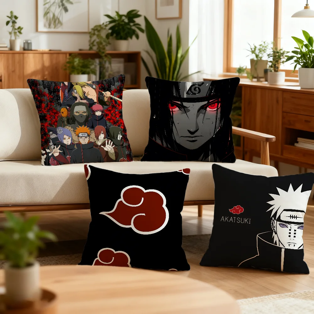 Anime N-NARUTO Akatsuki Itachi Cushion Cover Decoration Room Car Home Office Coffee Pillow Sofa Printing Nordic Simplicity Hit
