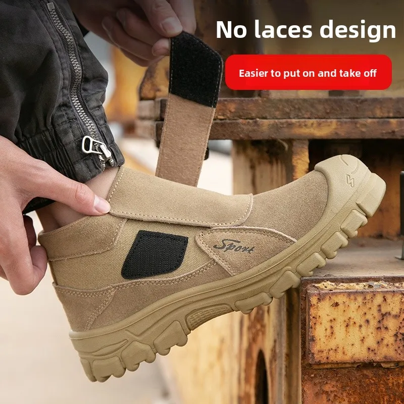 Men's Special Welding Work Boots High-Tech Breathable Steel Plate Anti- Crush Proof High Help Heat Resistant Shoes Constructi...