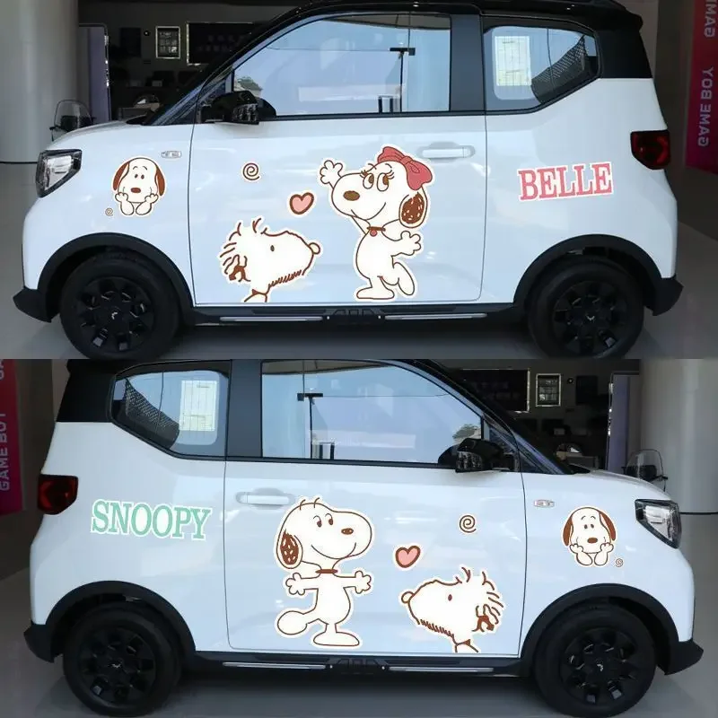 Kawaii Snoopy animazione periferiche adesivi per il corpo dei cartoni animati per auto che coprono graffi adesivi impermeabili regali decorativi all'ingrosso