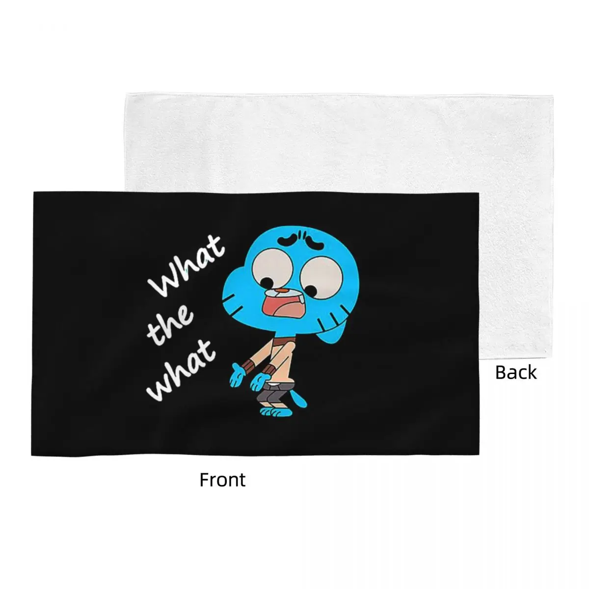 Custom The Amazing World Of Gumball What The What Soft Face Towel Quick Dry Pool Bath Cotton Towels Absorbent