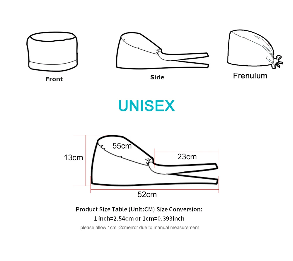 Flower-Printed Scrub Caps, 100% Pure Cotton Surgical Caps for Medical Staff, as Well as Work Caps for Pet Doctors and Dentists