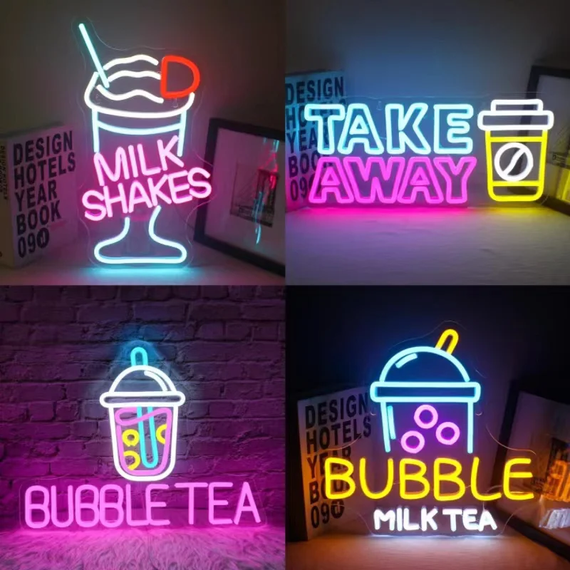 

Bubble Tea Neon Signs Dimmable Acrylic Milk Tea Light Up Sign Boba Tea Led Sign Drink Shop Display Neon Sign Wall Decor Neon