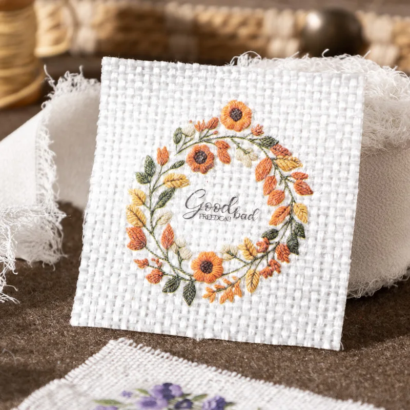 

Набор из 2 стикеров Card Lover [Серия «Винтажная вышивка»] с креативными цветами, виноградной лозой, винтажным стилем для декора, коллажей и скрапбукинга