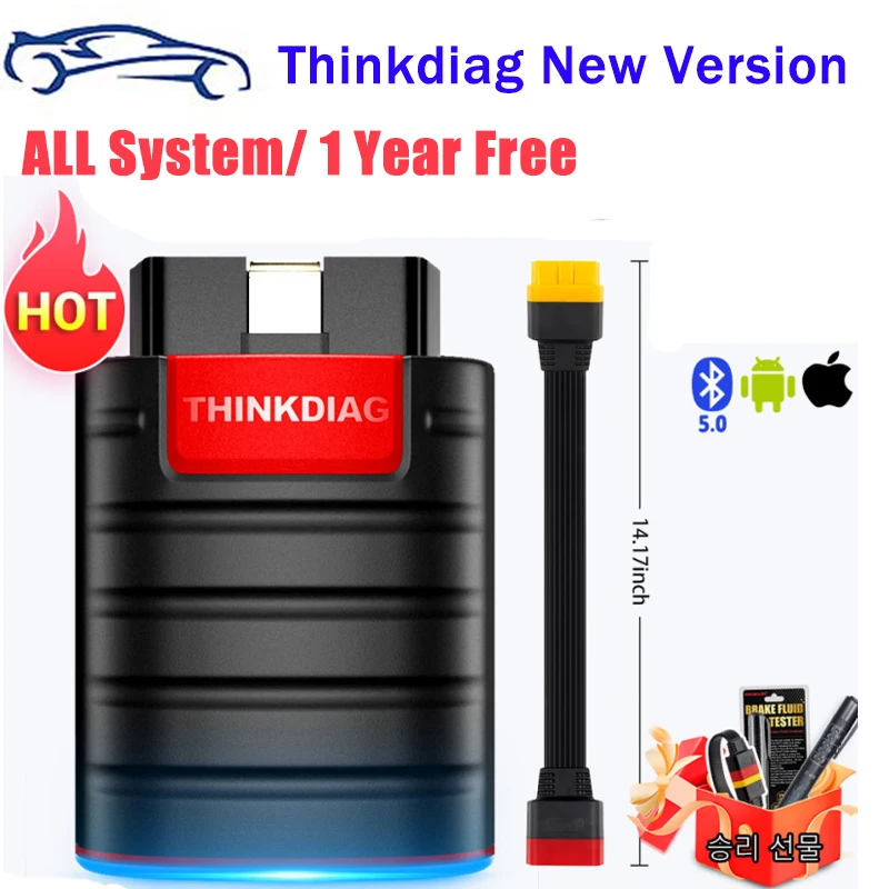 

2024 THINKCAR Thinkdiag ALL System Car Diagnostic Tools 16 Resets ECU Coding 1 Year Free OBD2 Scanner Code Reader V1.23.004