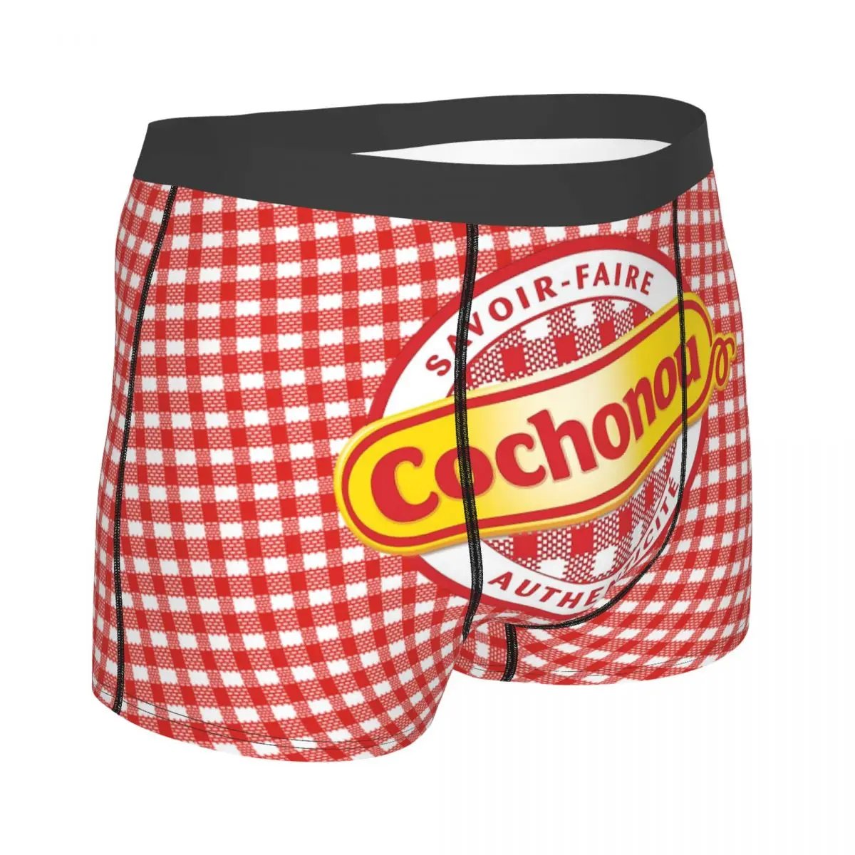 Boxer Cochonou Imprimé Logo pour Homme, Sous-Vêtements Respirants, Qualité Supérieure, Cadeau d\'urgence, 402