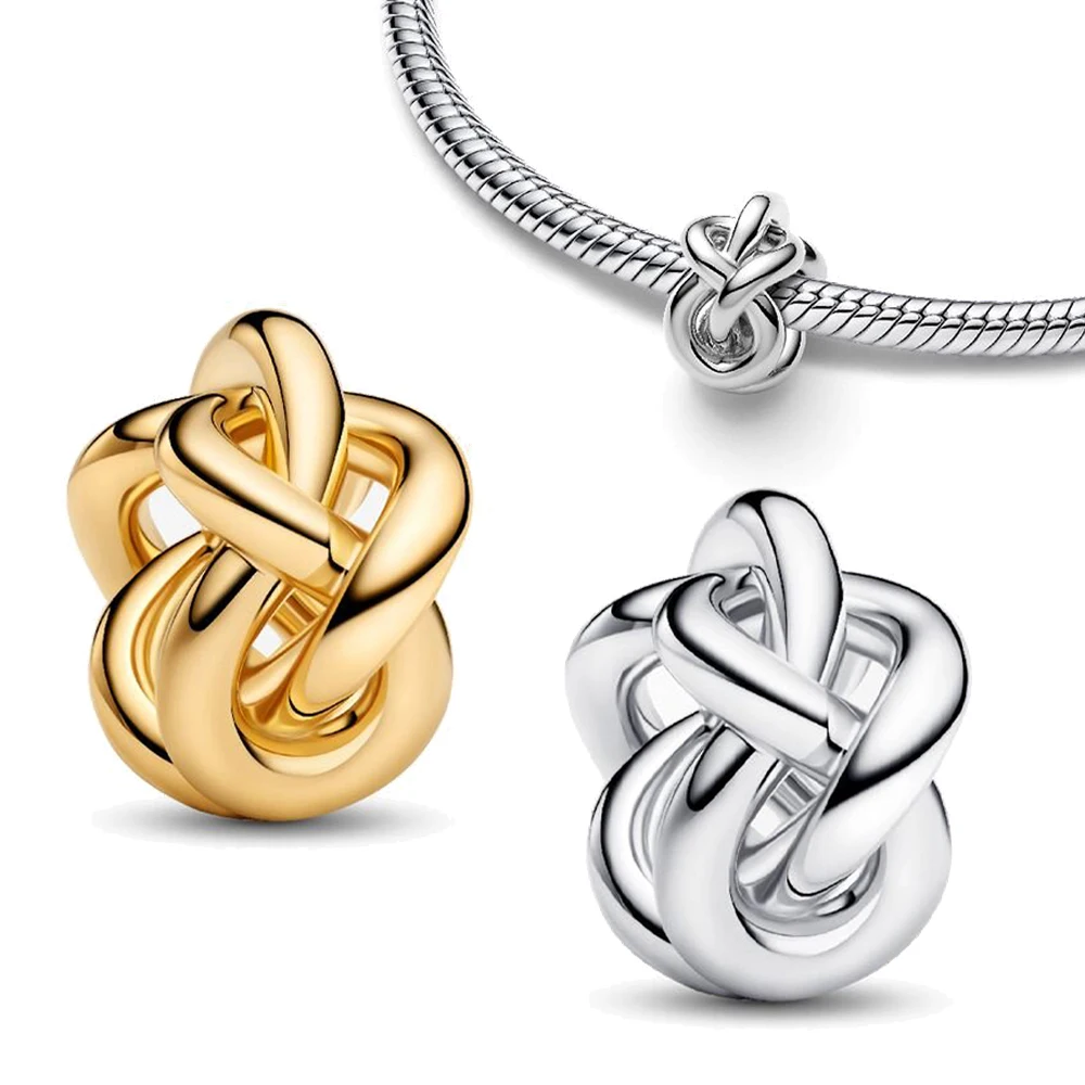 

Forever Love Beads Infinity Knot Charm Fit Original Pan Bracelet DIY Women Jewelry Accessories Mother's Day Valentine's Day Gift