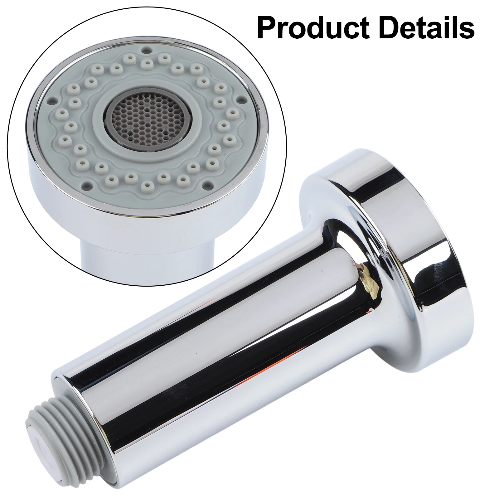 

Replacement Spray Head for Pull Out Kitchen Sinks with Swivel Design and Rain Foam Spray Modes G1/2 Standard Threaded Connection