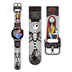 Disney Halloween 20mm Printed Strap for Samsung Galaxy Watch 7/6/5 40mm 44mm Band Replaceable Bracelet for Amazfit Balance 45mm