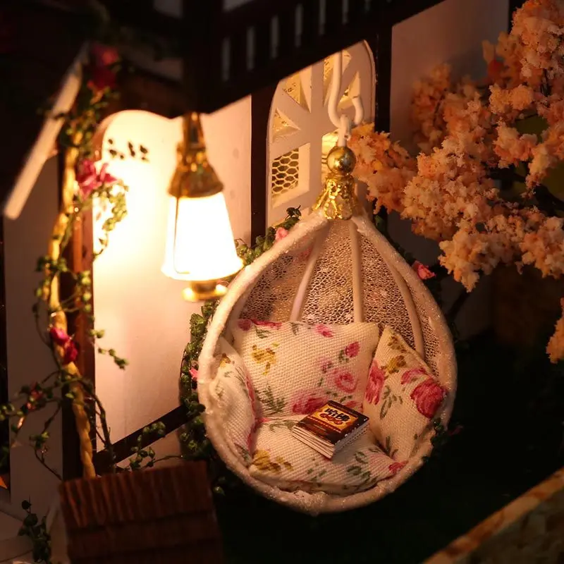 ชุดวิลล่า DIY ฟลาวเวอร์ทาวน์ - โมเดลบ้านขนาดใหญ่ประกอบเองพร้อมไฟประดับ รายละเอียดสวนสุดโรแมนติก ของเล่นงานฝีมือสุดน่าหลงใหล