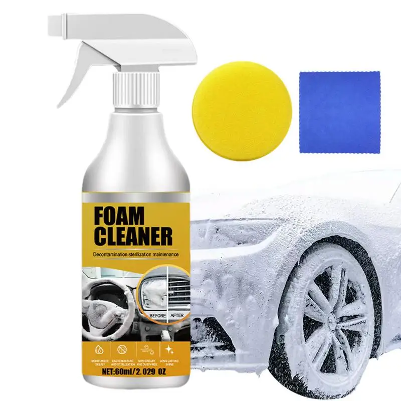 Car Interior Foam Cleaner Powerful Car Foam Cleaner Spray Advanced Foam Cleaner Advanced Interior Cleaner Safe For Cars Trucks