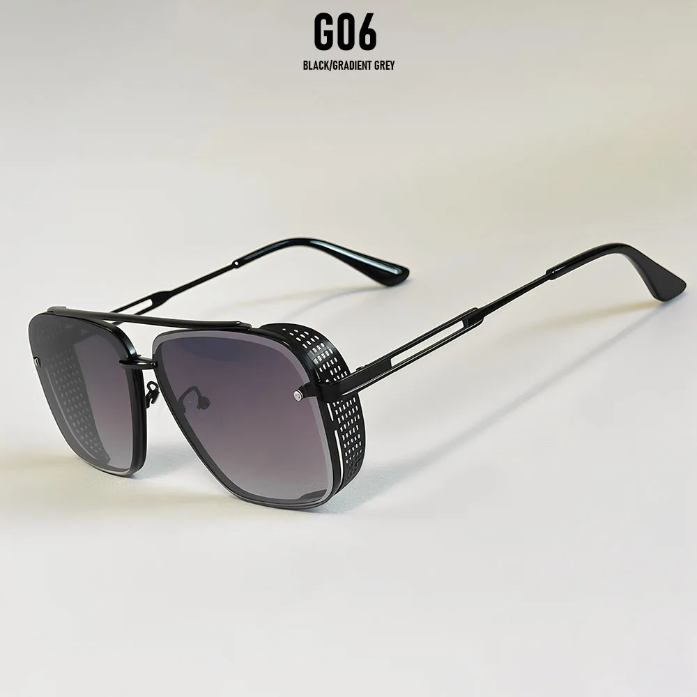 2023 Steampunk Sonnenbrille Für Männer Vintage Punk Sonnenbrille Frauen Trendy Platz Mode Gläser Luxe Gafas De Sol Hombre Zonnebril – Detail 3