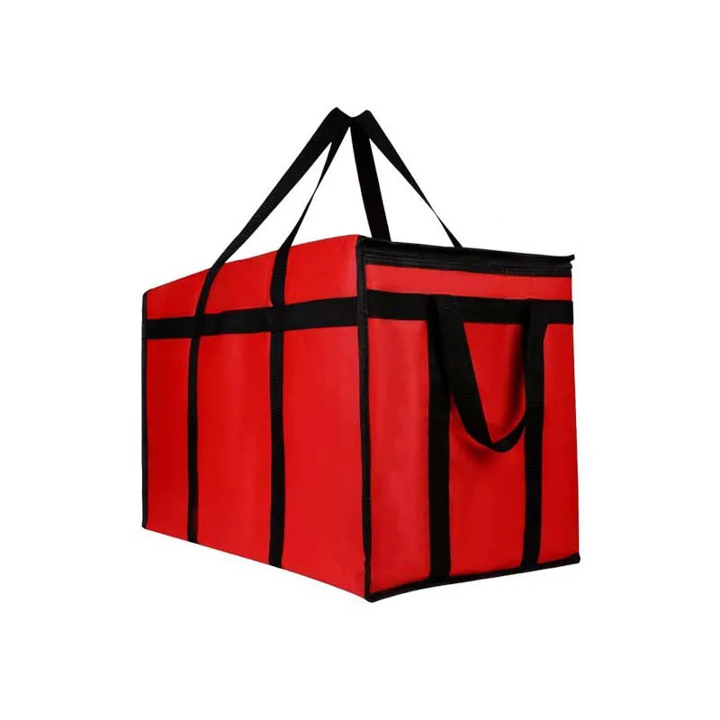 Bolsa isotérmica de gran capacidad tamaño XXXL, reutilizable, bolsa de reparto de pizza con aislamiento de tres capas, bolsa de refrigeración portátil impermeable