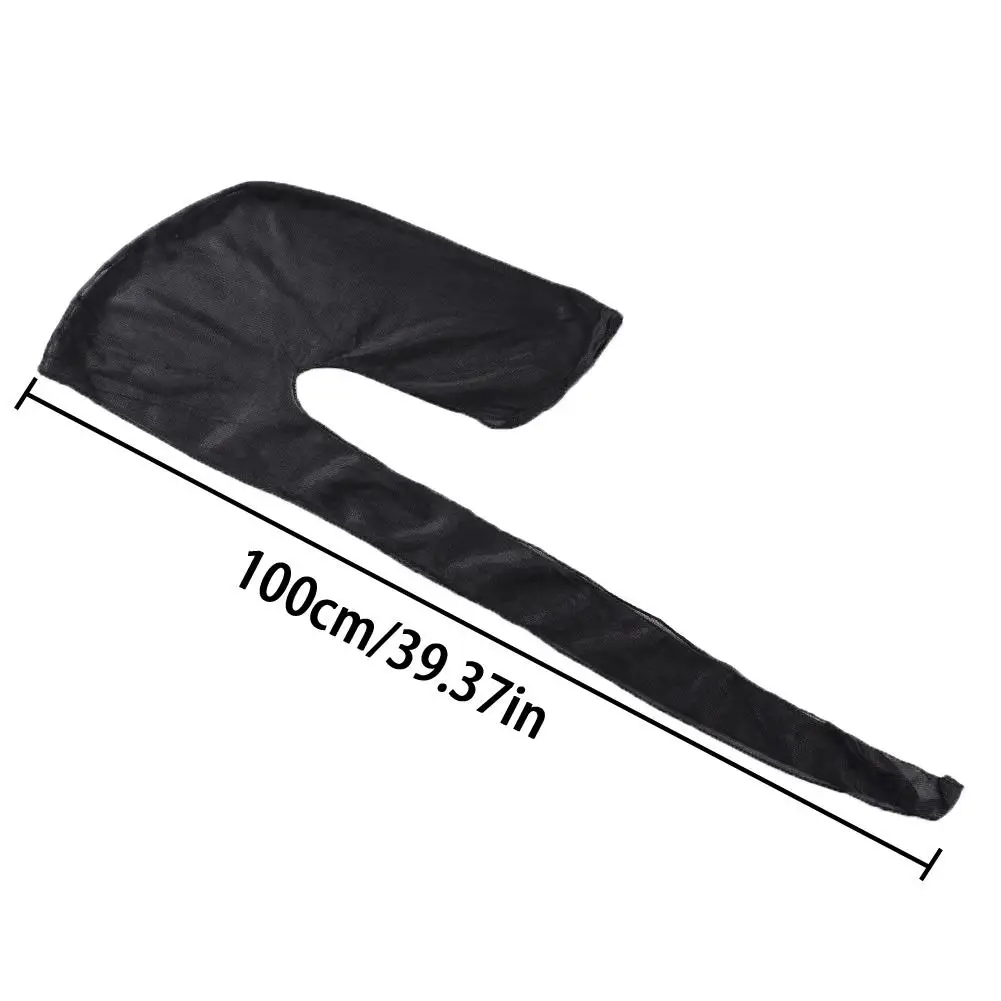 Stretchy Satin Durag Men\'s Hip Hop Headwrap Bandana Long Tail Hair Accessory