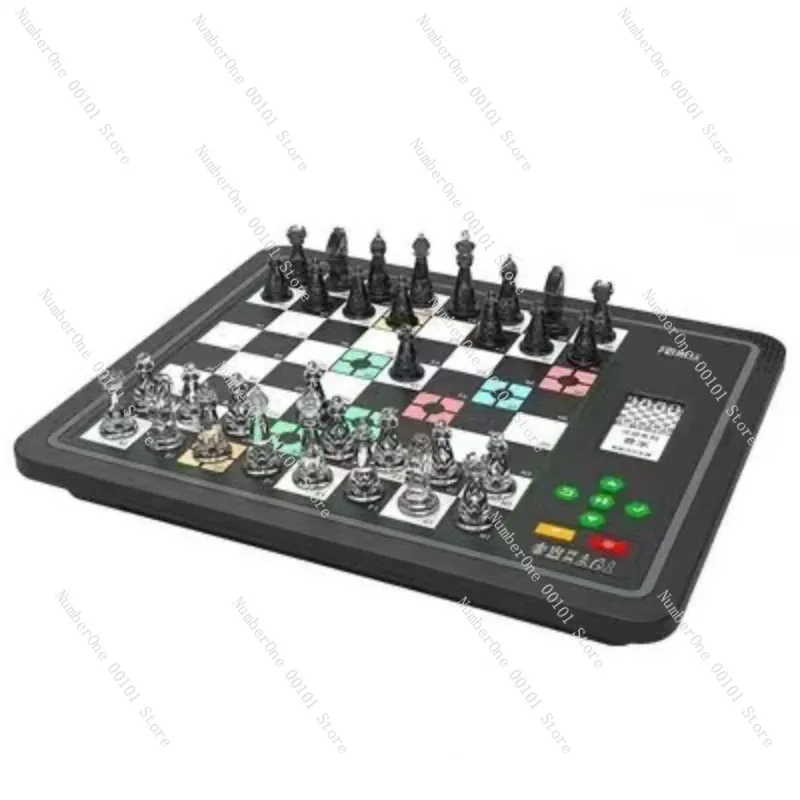 Portable Electronic Chessboard Smart AI Human-Machine Match Auto Move Training Chess Set For Students Kids Adults Rechargeable