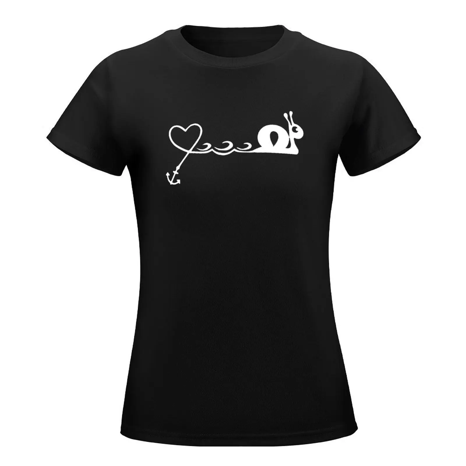 heart anchor snail T-Shirt oversized kawaii clothes t shirt for Women