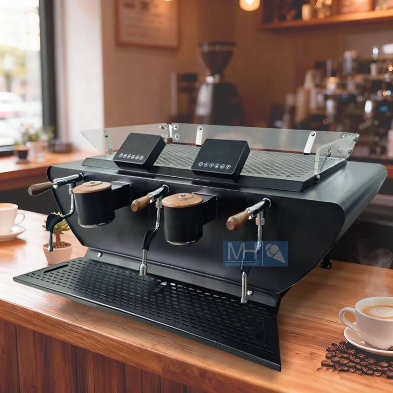 9Bar rotary pump double head commercial coffee machine semi-automatic espresso machine espresso machine