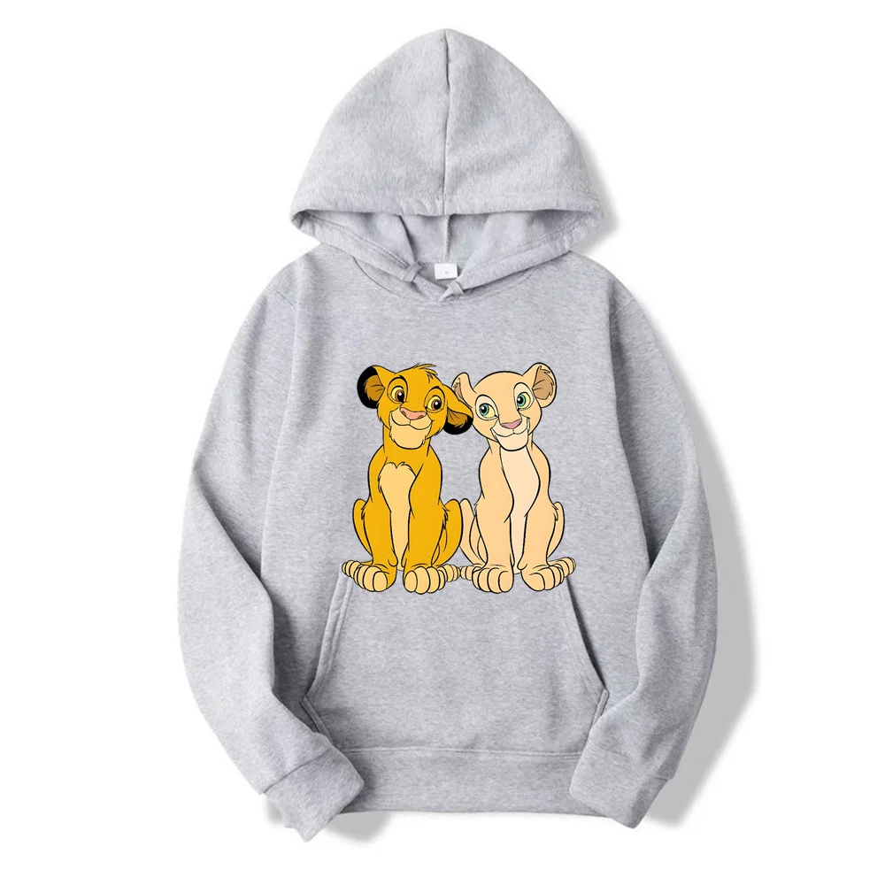 2024 Couples Disney The Lion King Hoodies Spring Autumn Long Sleeve hooded Sweater Loose casual coat women men Sweatshirts kids