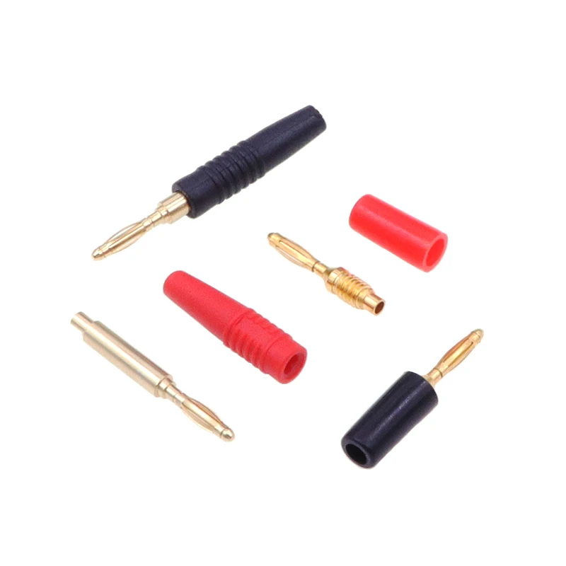 2PCS 2MM Banana Plug Gold Plated Banana Pin Electrical Connector Accessories J.10005