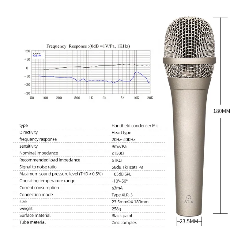 Manchez high-quality studio professional 48V handheld condenser microphone microphone condenser studio recording