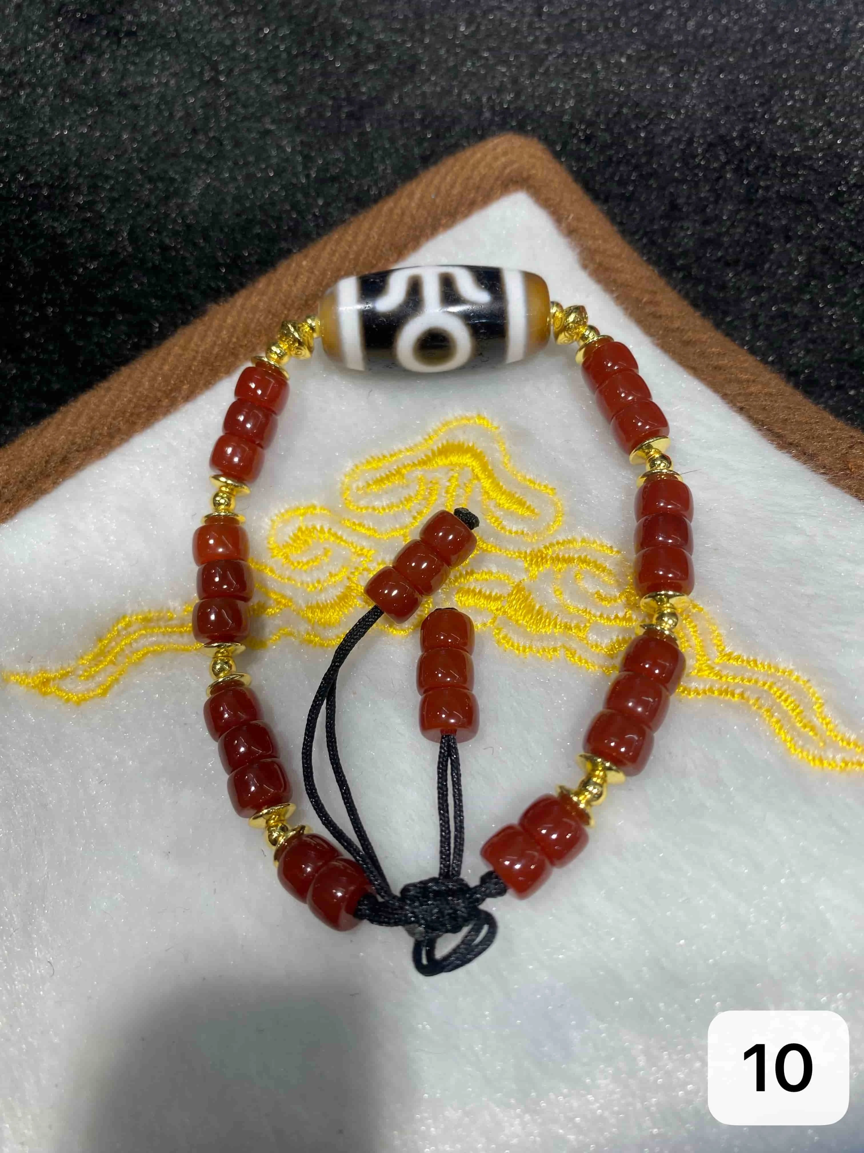 1pcs Live Hot-Pick Multi-Treasure Agate Dzi Bead Bracelet Great Quality Men Women Full Set High Cost-Performance Chinese Totem 4