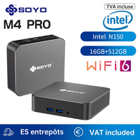 SOYO M4 PRO Mini PC Intel Alder Lake N150 Windows 11 Pro Mini PC 16GB DDR4  512GB PCIe M.2 SSD WiFi 6 BT5.2 Desktop Computer