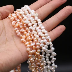 천연 담수 진주 비즈 화이트 오렌지 느슨한 스페이서 3/7 비즈 쥬얼리 만들기 DIY Nacklace 팔찌 귀걸이 액세서리