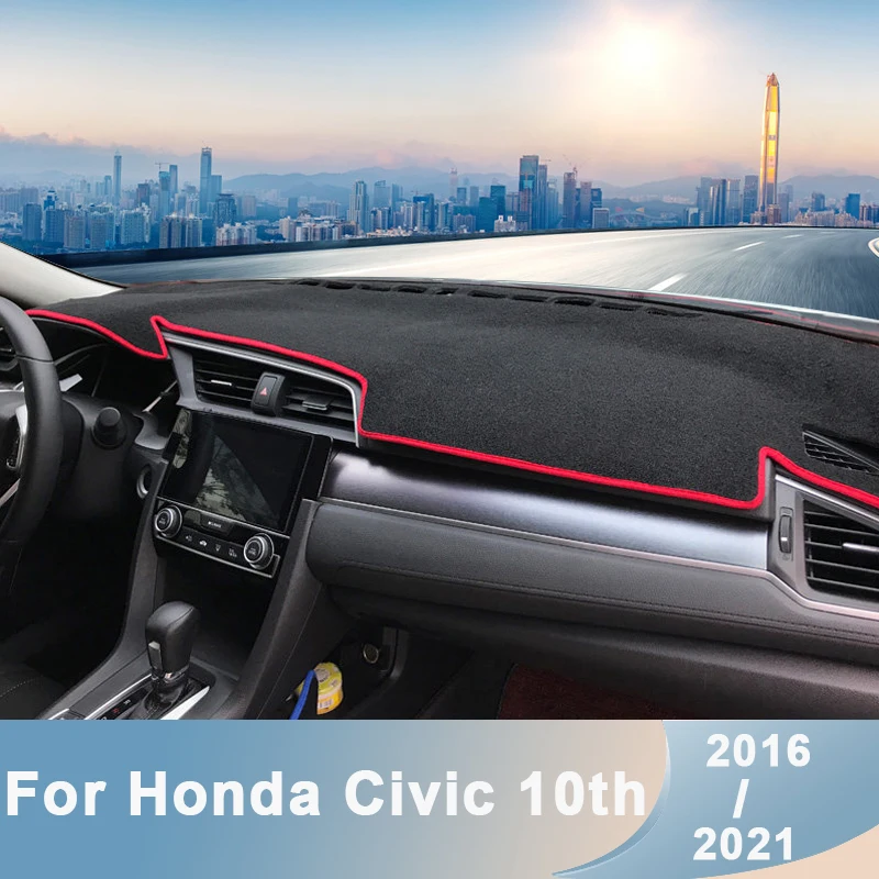 

Для Honda Civic 10 2016 2017-2019 2020 аксессуары для защиты глаз 3d чехол для приборной панели автомобиля коврики избегают подсветки накладки автоиннерии